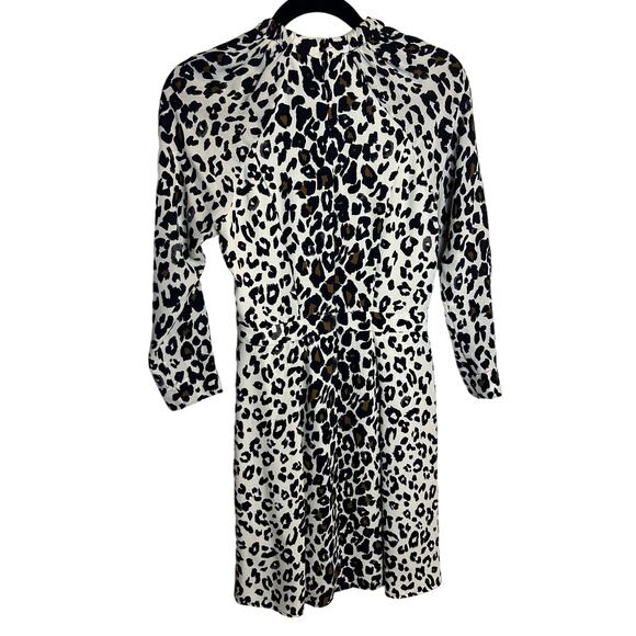 A.L.C Designer Leopard Mafia Wife Luxury Size 4 Business Long Sleeve Knee - Picture 2 of 9
